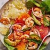 Vegetables with Grilled Shrimp